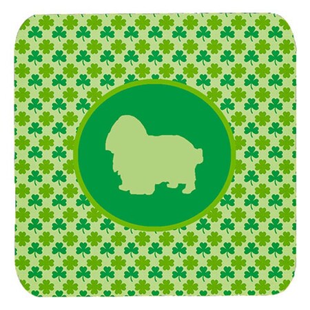 Carolines Treasures English Toy Spaniel Lucky Shamrock Foam Coasters- Set of 4 SDK1100-C-FC